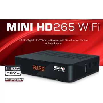 Amiko HD 265 WIFI műholdvevő beépített WiFi