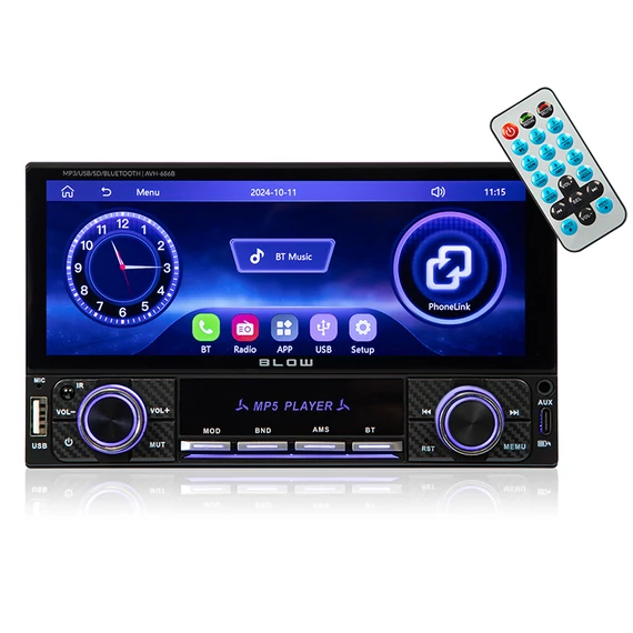 BLOW AVH-686B 2 DIN autórádió Bluetooth USB