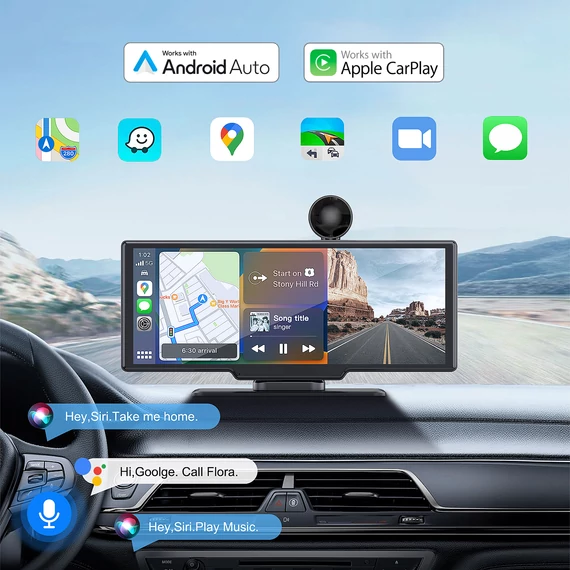 Kruger&Matz KM2021 autós multimédia állomás – Android Auto, Apple CarPlay, DVR, tolatókamera