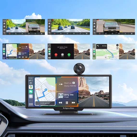 Kruger&Matz KM2021 autós multimédia állomás – Android Auto, Apple CarPlay, DVR, tolatókamera