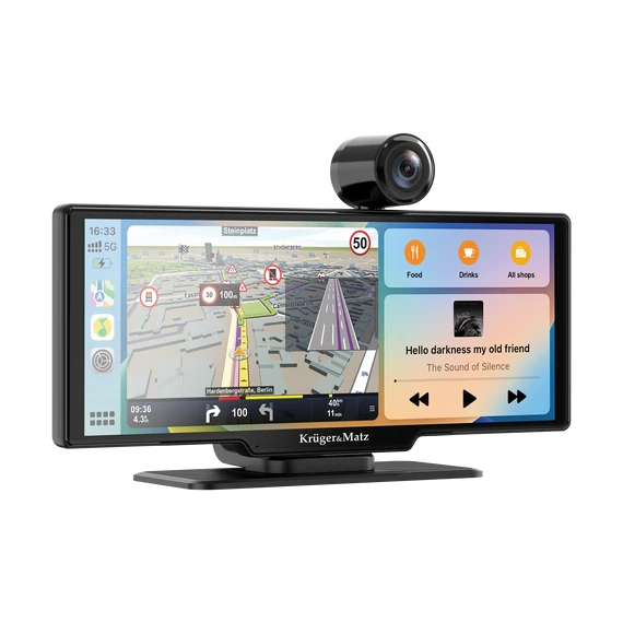 Kruger&Matz KM2021 autós multimédia állomás – Android Auto, Apple CarPlay, DVR, tolatókamera