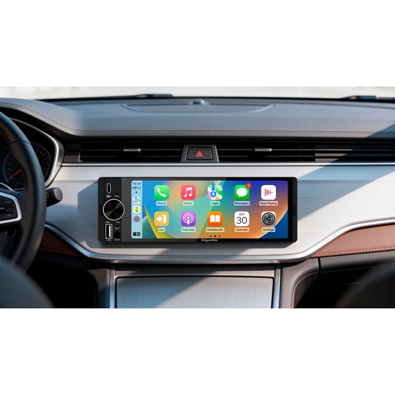 Kruger&Matz KM2016 1 DIN autórádió – CarPlay, Android Auto, 6,36
