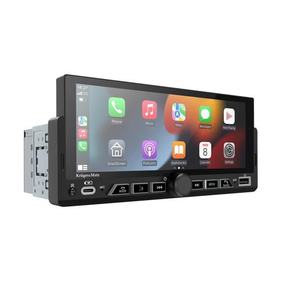 Kruger&Matz KM2017 autórádió CarPlay/Android Auto funkcióval