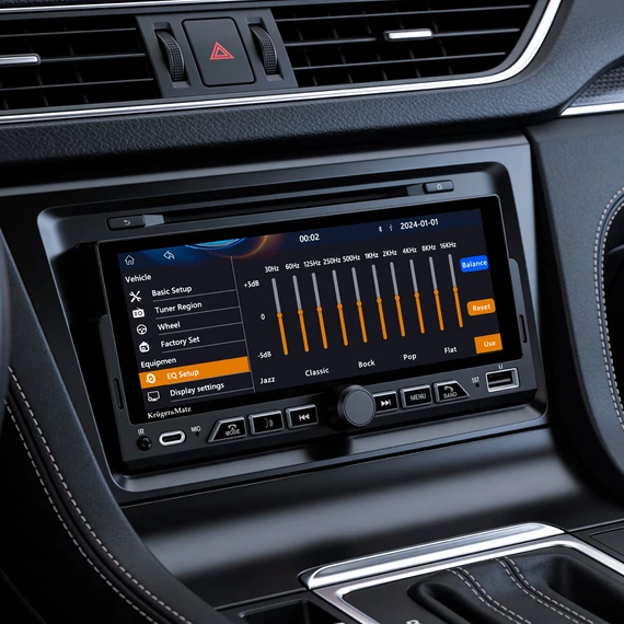 Kruger&Matz KM2017 autórádió CarPlay/Android Auto funkcióval