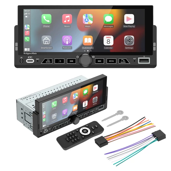 Kruger&Matz KM2017 autórádió CarPlay/Android Auto funkcióval